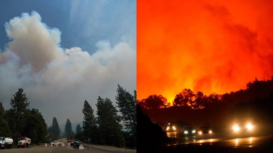 california wildfire before and after
