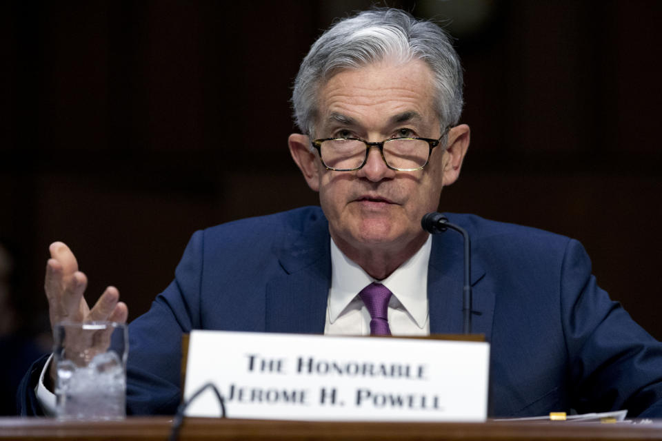 Fed Chair Jerome Powell testifies before the Senate Committee on Banking, Housing, and Urban Affairs on ‘The Semiannual Monetary Policy Report to the Congress’, at Capitol Hill in Washington on Tuesday, July 17, 2018. (AP Photo/Jose Luis Magana)