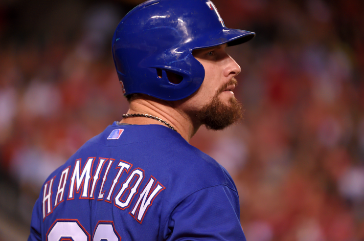 Josh Hamilton’s season will be delayed once again due to knee issues. (Getty Images/Matt Brown)