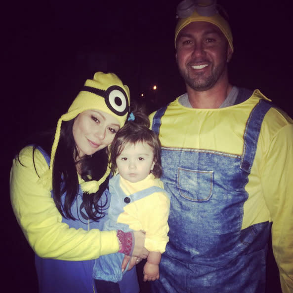 Jenni ‘JWoww’ Farley, husband Roger Matthews, and their daughter Meilani made an adorable trio of Minions. And next year, they’ll probably be a quartet: Farley recently announced she’s pregnant with a baby boy. (Instagram)