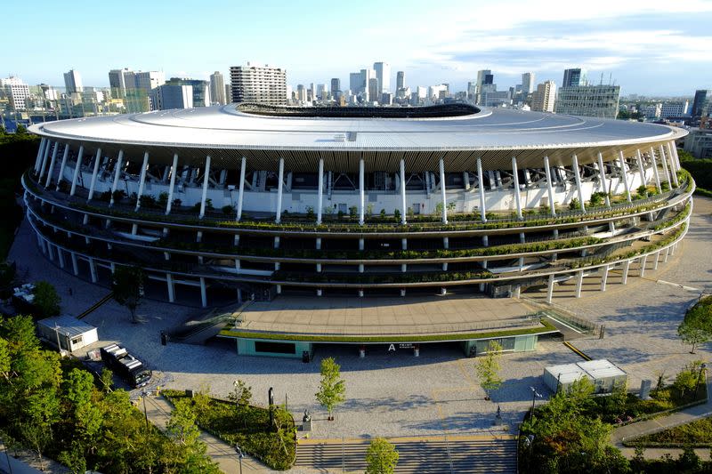 FILE PHOTO: A general view of the Olympic Stadium (National Stadium) in Tokyo