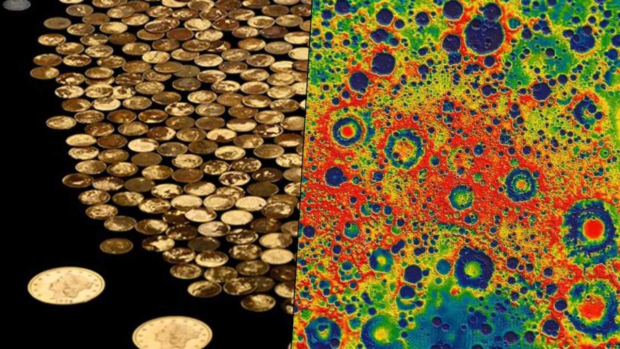  The "Great Kentucky Hoard" and a map of the moon's far side taken by NASA's Gravity Recovery and Interior Laboratory (GRAIL) mission 