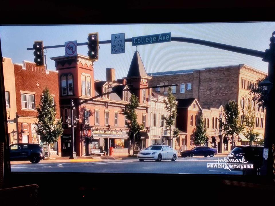 "Francesca Quinn, PI" on Hallmark Movies & Mysteries channel shows this shot of downtown Beaver.