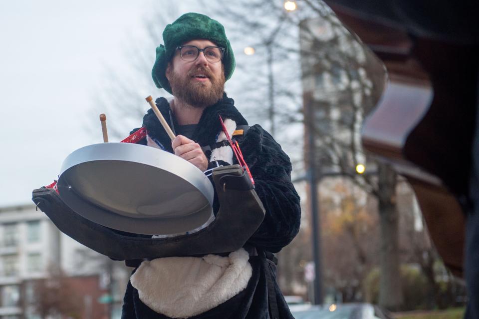 The Carol Cart includes well-known local musicians as well as hobbyists, newcomers, and everyone in between.