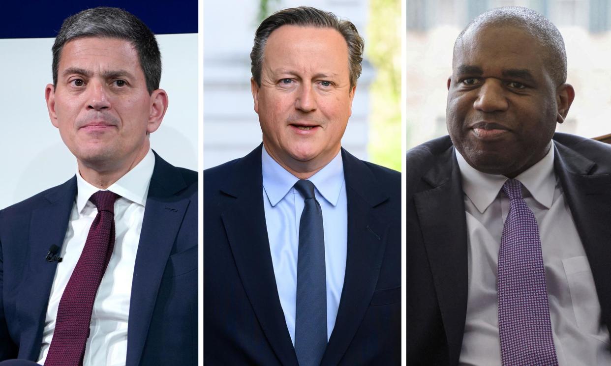 <span>From left: David Miliband, David Cameron and David Lammy.</span><span>Composite: Getty; Rex; Reuters</span>