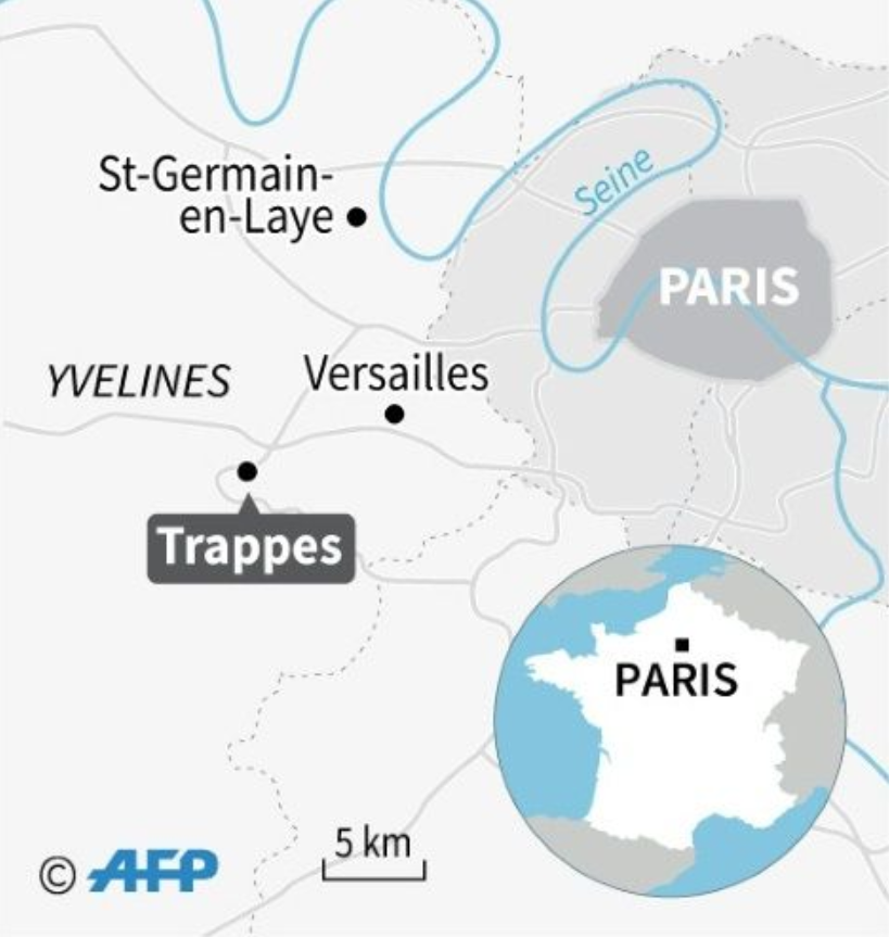 <em>The location of the attack in Trappes, France (AFP)</em>