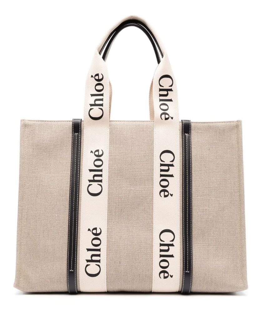 Chloé Woody linen tote bag. (PHOTO: Farfetch)