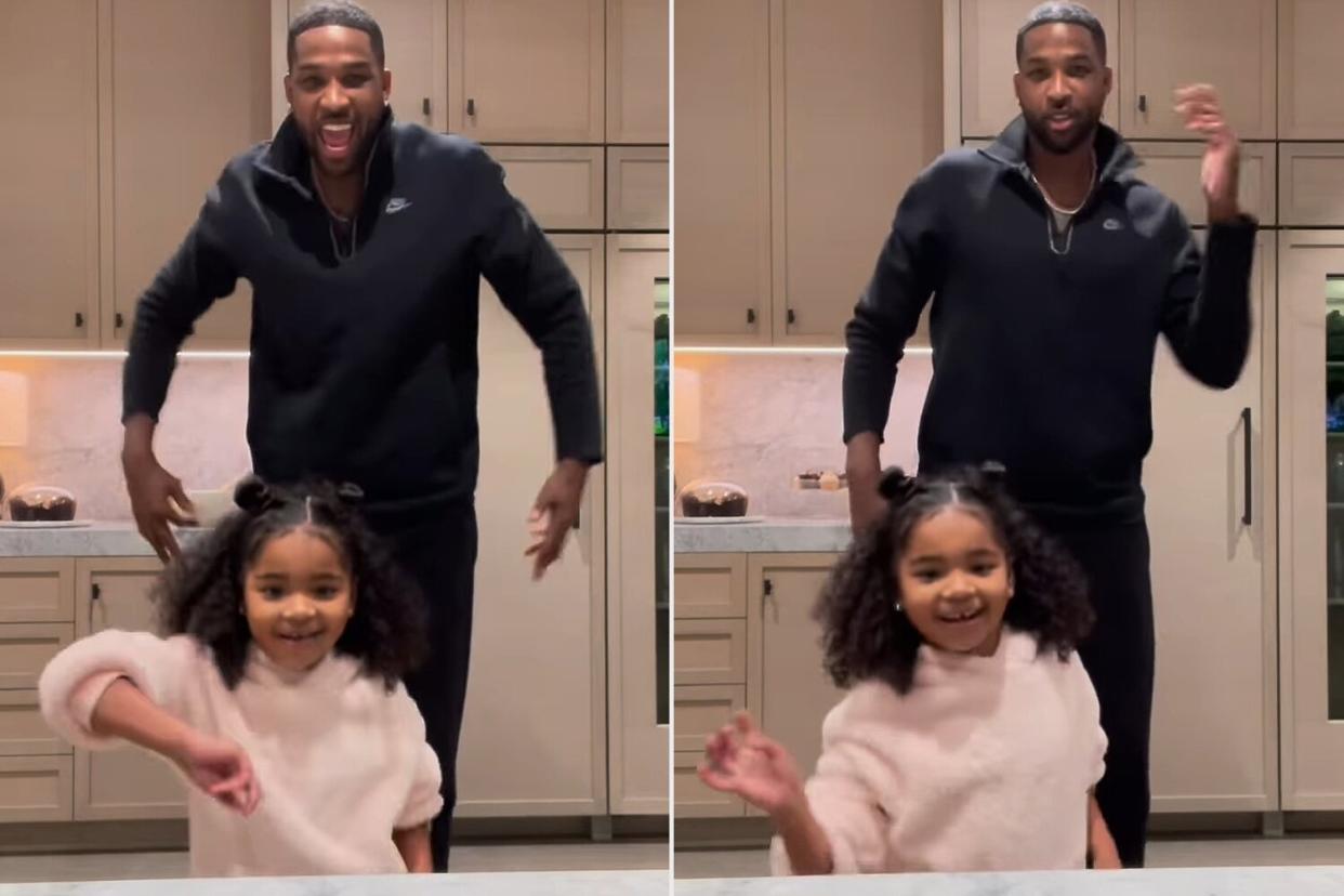 Tristan Thompson Joins Daughter True in Sweet Dance Video: 'Anything for My Baby Girl'