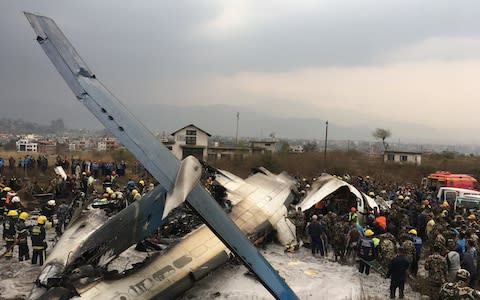 Bishnu Sapkota Bangladesh passenger aircraft 'became unstable' while descending  - Credit: Niranjan Shreshta/ AP