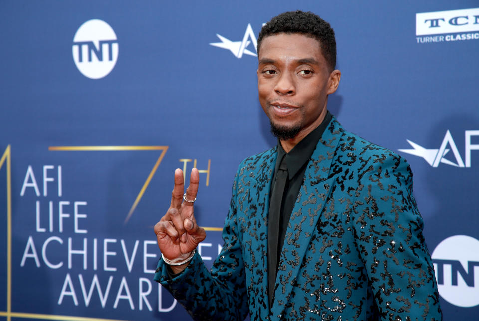 HOLLYWOOD, CALIFORNIA - JUNE 06: Chadwick Boseman attends the 47th AFI Life Achievement Award honoring Denzel Washington at Dolby Theatre on June 06, 2019 in Hollywood, California. (Photo by Rich Fury/Getty Images)