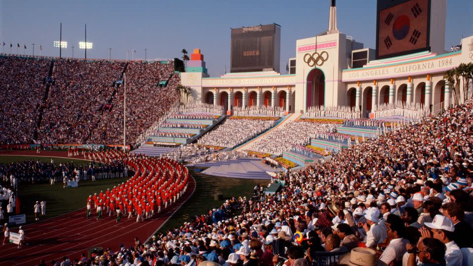 The 1984 Summer Olympics in Los Angeles was the first of many Olympic Games visits for fan Jeff Kolkmann. - David Turnley/Corbis/Getty Images