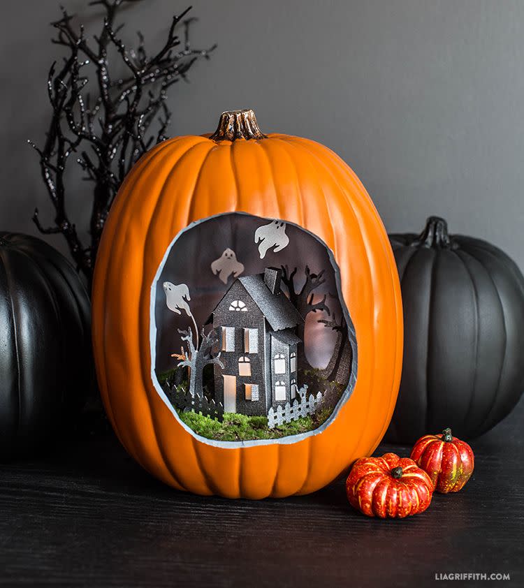 halloween centerpieces pumpkin diorama