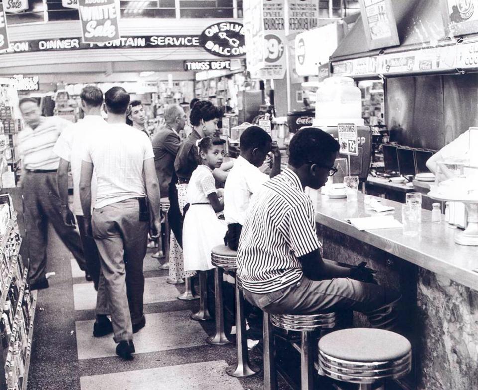 Children from the NAACP Youth Council took part in sit-ins in 1958 to desegregate the Katz Drug Store lunch counter in downtown Oklahoma City. The late civil rights activist and teacher Clara Luper organized the Youth Council and served as adviser.