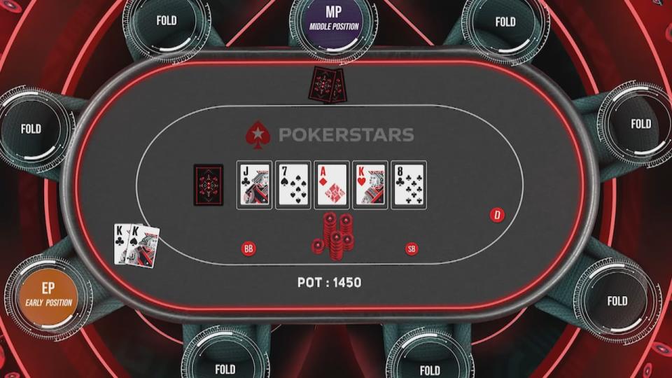 An image from a PokerStars video on how to play poker online.  