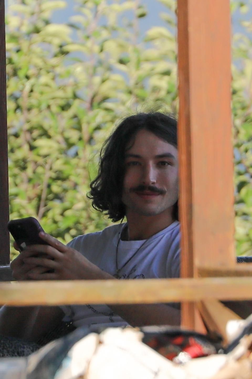 Pictured: Ezra Miller in rural Vermont Credit: Flightrisk / BACKGRID