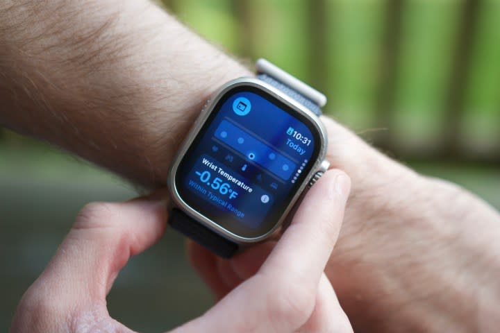 The Vitals app running on an Apple Watch Ultra 2.