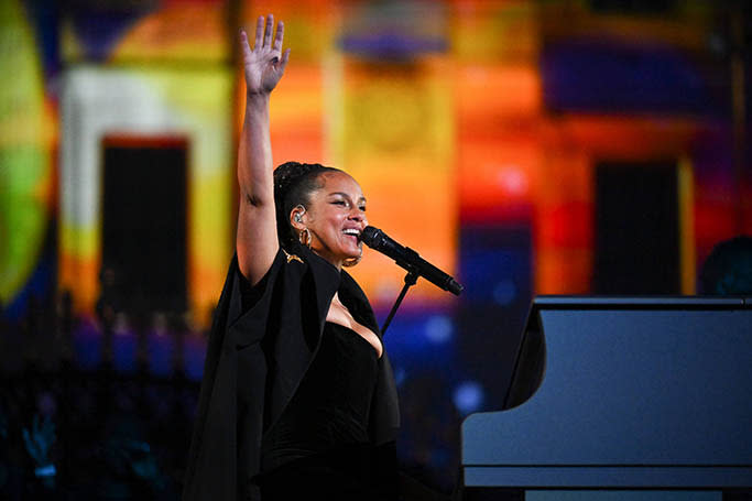 Alicia Keys at Queen Elizabeth II’s Platinum Party at the Palace at Buckingham Palace on June 4, 2022, in London. - Credit: Mirrorpix / MEGA