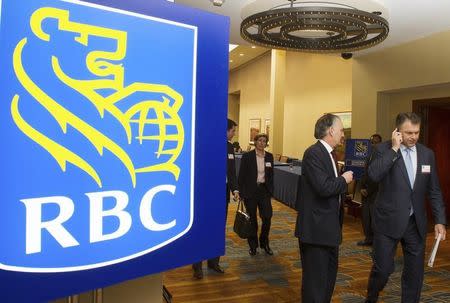 Shareholders leave the Royal Bank of Canada's (RBC) Annual General Meeting in Calgary, Alberta February 28, 2013. REUTERS/Mike Sturk