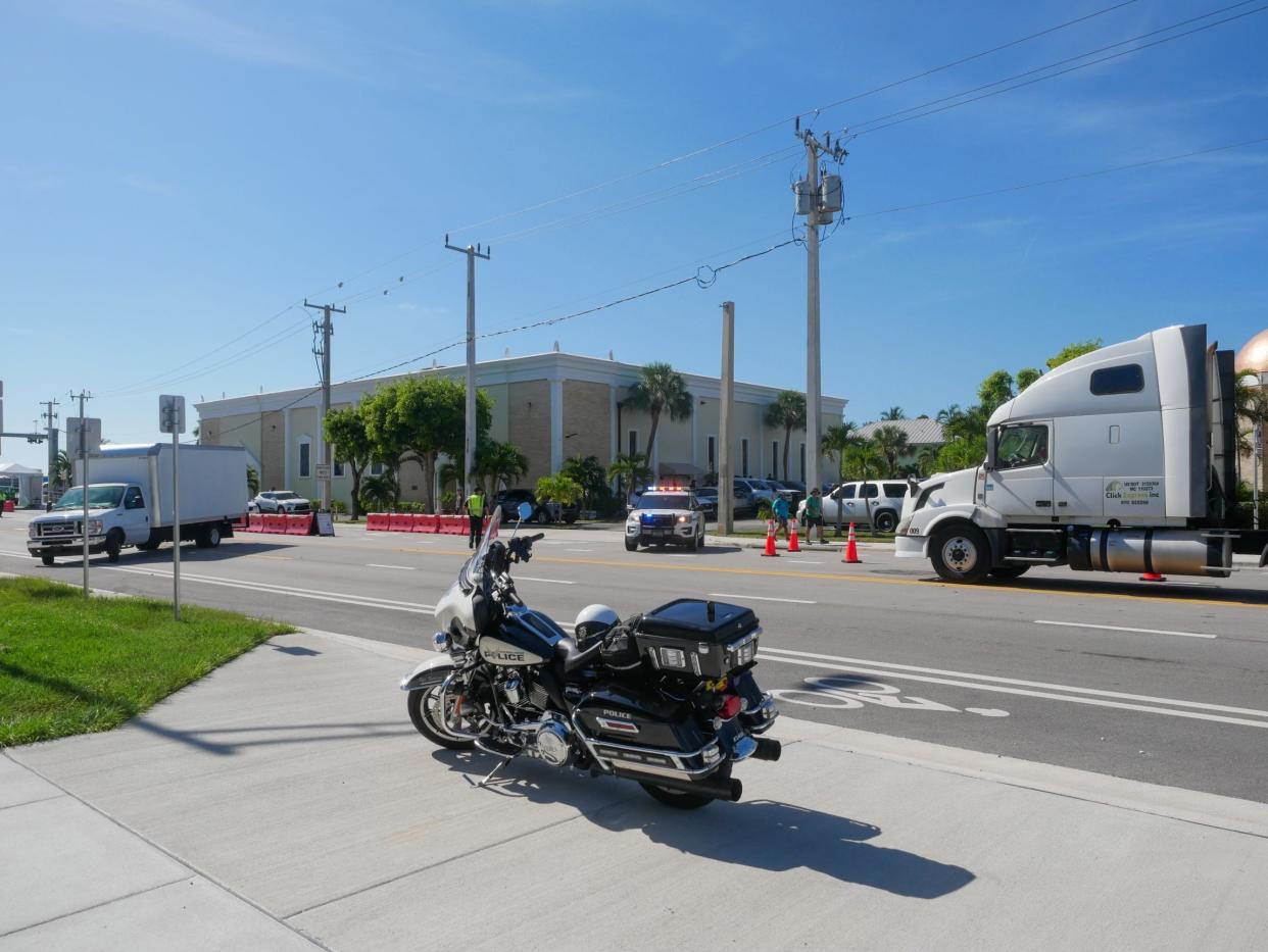 Scenes from Palm Beach and West Palm Beach as Israeli Prime Minister Benjamin Netanyahu arrives to meet with former President Donald Trump at Mar-a-Lago on Friday in Palm Beach.