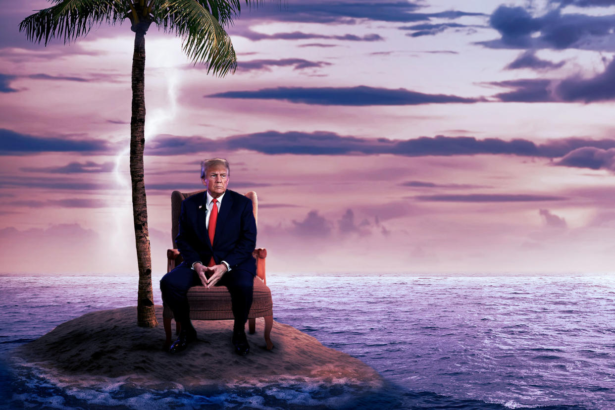 Donald Trump on a deserted island Photo illustration by Salon/Getty Images