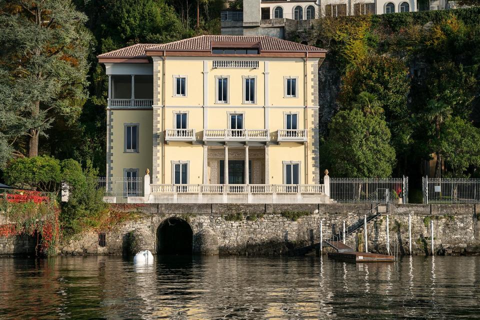 The exterior of Villa Lario on Lake Como