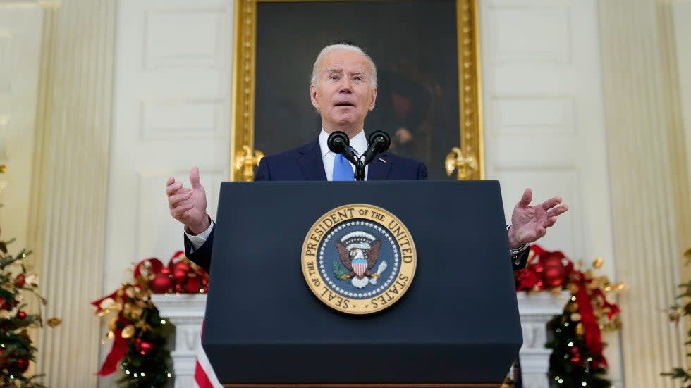 President Joe Biden speaks about the COVID-19 response and vaccinations