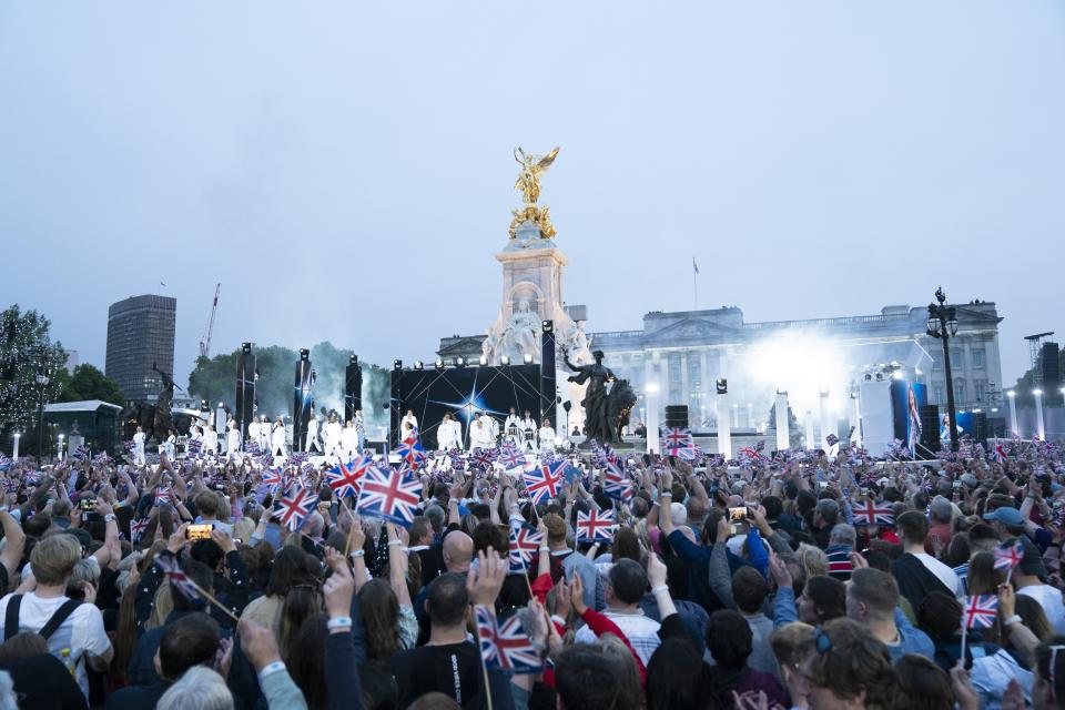 Party at the Palace revellers have said they felt like ‘part of history’ celebrating the Queen’s Platinum Jubilee from the grounds of her home (Kirsty O’Connor/PA) (PA Wire)