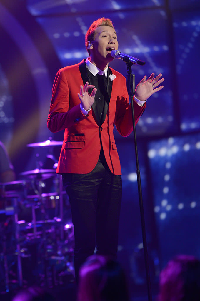 Devin Velez performs The Miracles' "The Tracks of My Tears" on the Wednesday, March 27 episode of "American Idol."