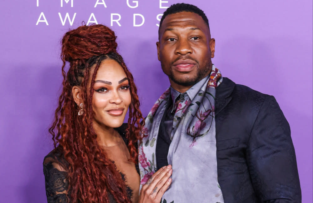 Meagan Good ignored her friends when they told her not to date Jonathan Majors credit:Bang Showbiz