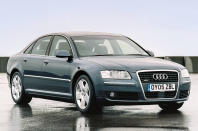 <p>Once nominated as the ‘<strong>Best car in the real world</strong>’ by Autocar – the exact judging criteria for which have been lost in the mists of time – the brawnier D3-generation A8 TDI remains a hugely capable way of covering distance. Lesser A8 diesels use a 3.0-litre V6, which feels slightly strained under rapid progress, but the larger V8 never breaks sweat.</p><p>Launched as a 4.0-litre engine, it was upgraded in 2005 to the more muscular <strong>4.2</strong>, which combines 322bhp, 479lb ft, 39.2mpg and a 5.9sec 0-62mph time. While this era produced plenty of brawny diesels, the V8 TDI’s standard Quattro drivetrain makes it <strong>superbly capable</strong> in slippery conditions. There are few better ways to tackle a wet motorway at speed and in comfort, even if the lack of ULEZ compliance is likely to make urban use expensive. Enjoy them while you can.</p>