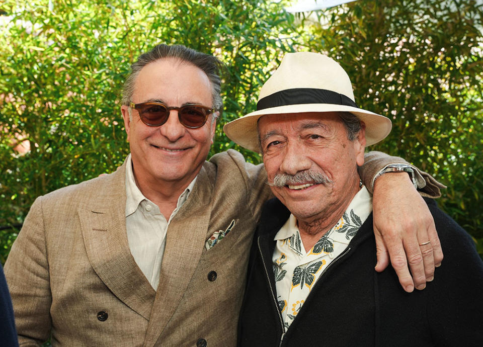 Andy Garcia and Edward James Olmos at the CAA Latino Pre-Oscars Brunch