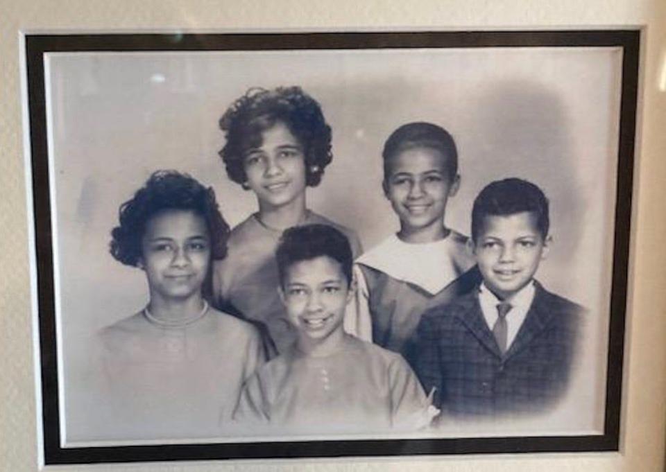 Julia, far left, and siblings clockwise from Julia: Gail, Lou, Julian III, and Lou.