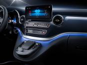 <p>Mercedes-Benz's latest MBUX infotainment and voice recognition system is onboard, and the van's navigation system considers the battery's range when providing directions.</p>