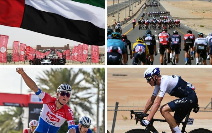 Action from stage one at the UAE Tour - GETTY IMAGES