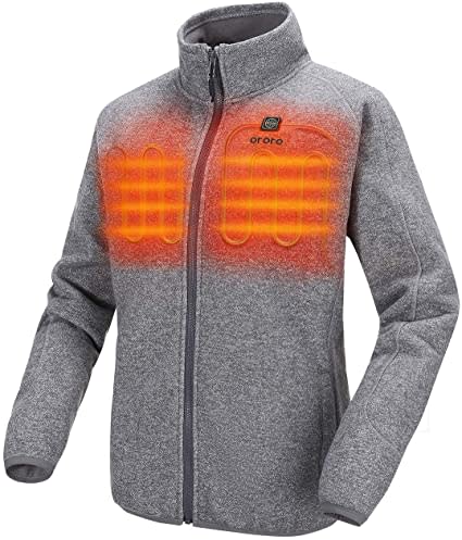 Women's Heated Jacket-Full Zip Fleece Jacket. Image via Amazon.