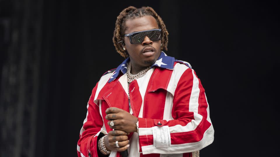 Rapper Gunna performs in 2021<strong> </strong>at the Wireless Music Festival at<strong> </strong>Crystal Palace Park in London. - Scott Garfitt/AP