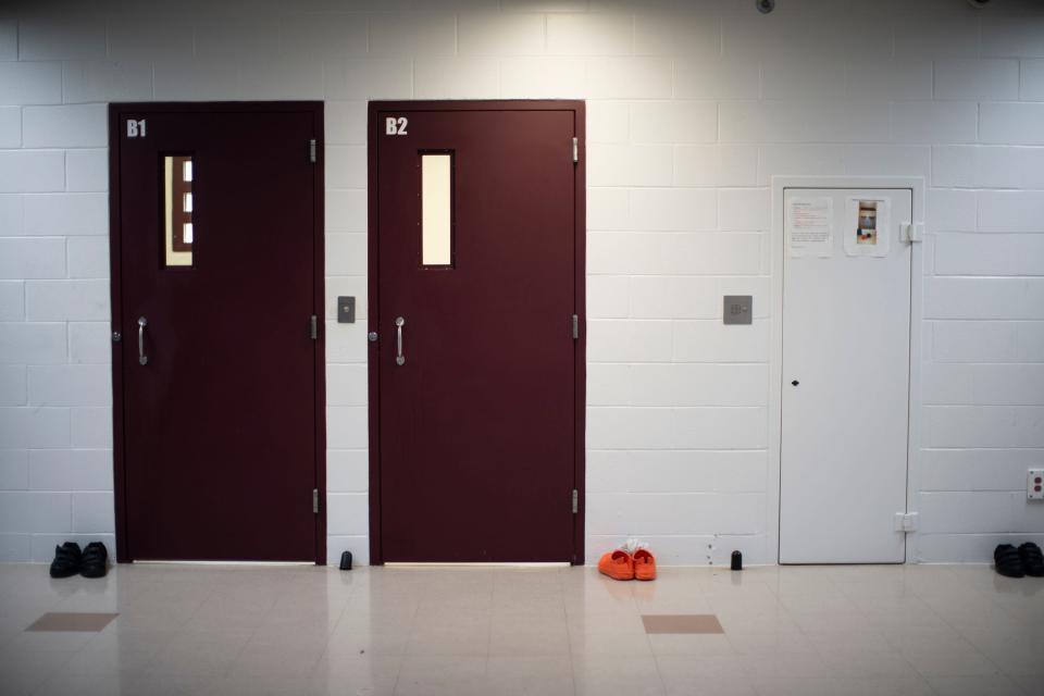 Some kids choose to eat alone in their rooms during mealtime at Multi-County Juvenile Detention Center in Lancaster.