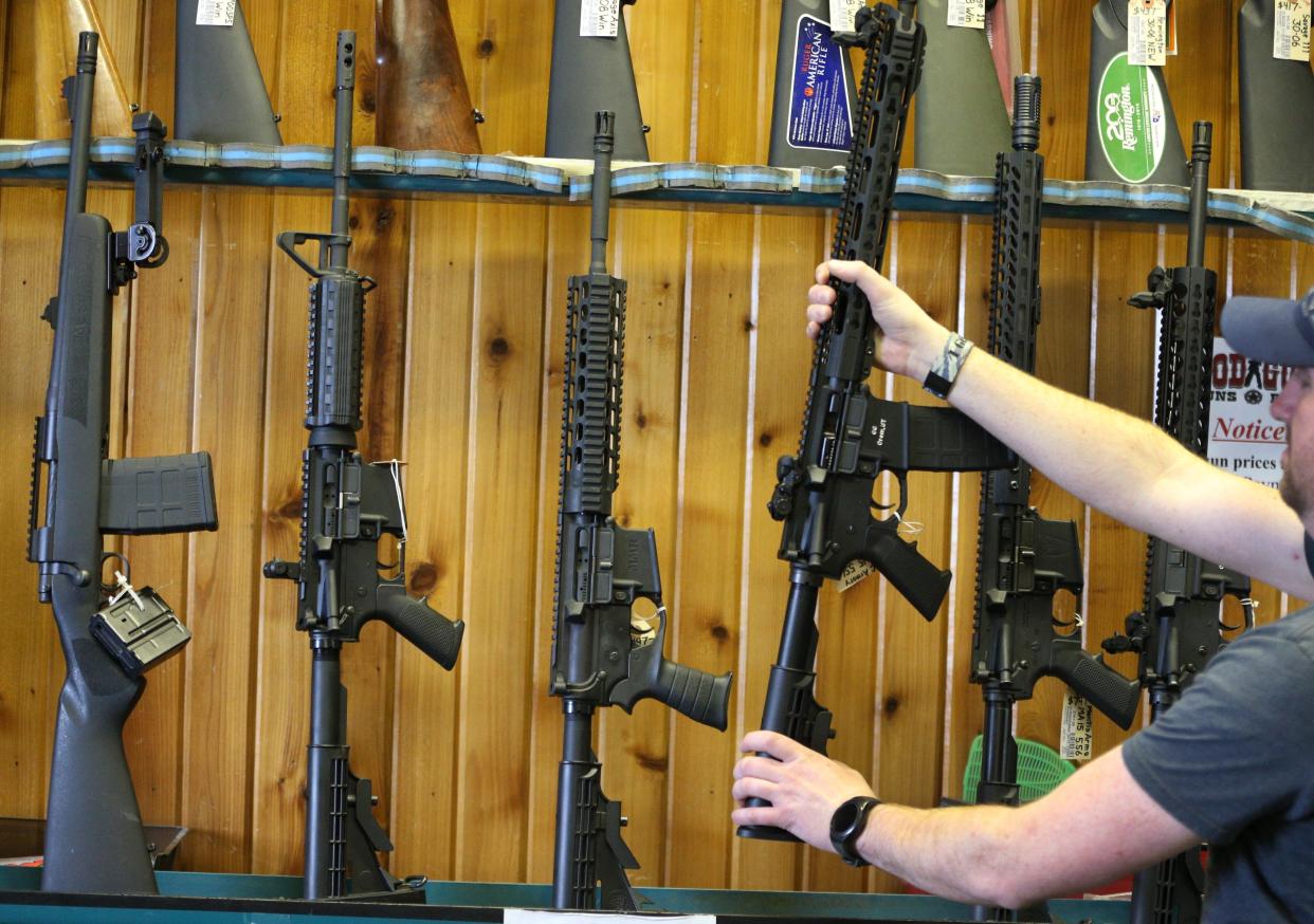 AR-15s for sale on Feb. 15, 2018 in Orem, Utah. (Photo: George Frey/Getty Images)