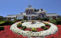 A general view of the train station at Michael Jackson's Neverland Ranch in Los Olivos, California July 3, 2009. REUTERS/Phil Klein/Files