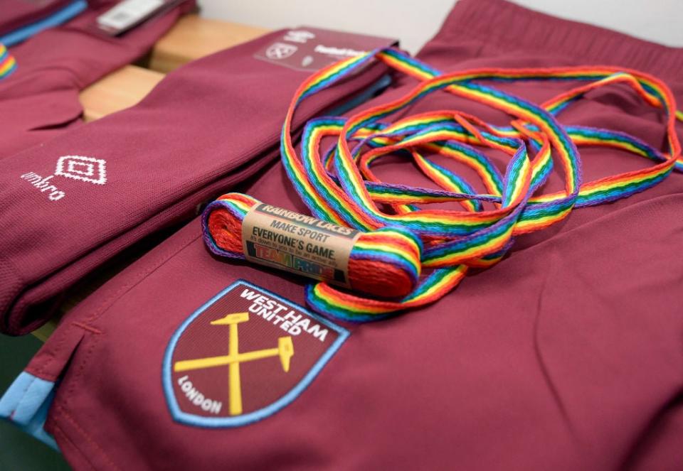<p>Rainbow Laces will be seen in the Premier League in the coming weeks</p>Getty