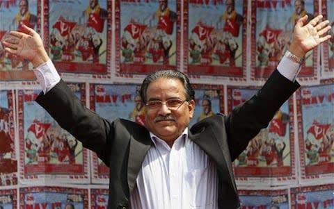 Pushpa Kamal Dahal, the Maoist leader who became prime minister after peace  - Credit: AFP