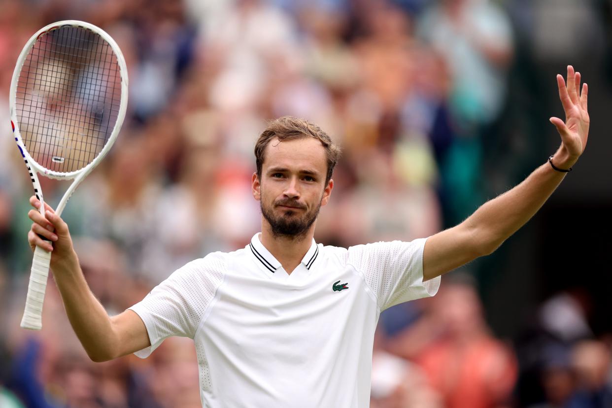 Daniil Medvedev beat crowd-favourite Chris Eubanks to reach the Wimbledon semi-finals (PA Wire)