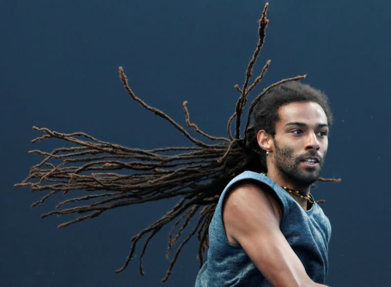 FILE PHOTO: Tennis - Australian Open - Dustin Brown of Germany v Pedro Sousa of Portugal - Melbourne, Australia