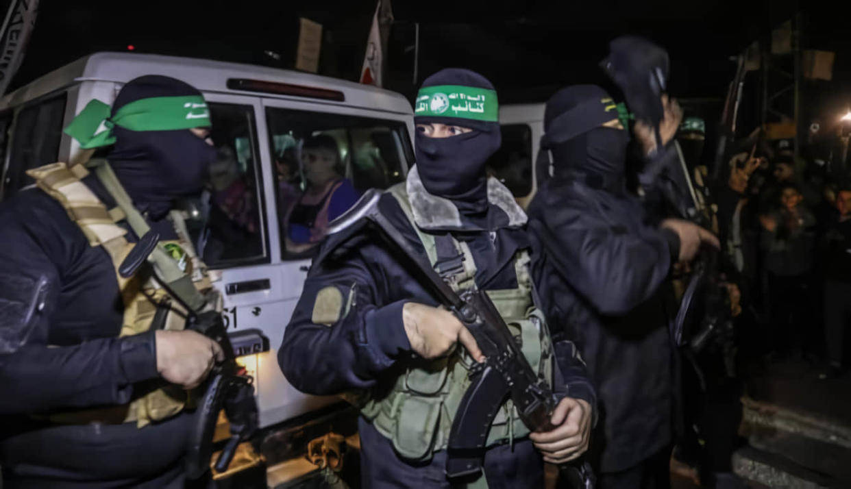 Hamas-affiliated fighters in Rafah, GAZA. 