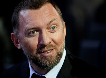 FILE PHOTO: Russian tycoon Oleg Deripaska, president of En+ Group, attends the annual meeting of the World Economic Forum (WEF) in Davos January 23, 2013. REUTERS/Denis Balibouse/File Photo