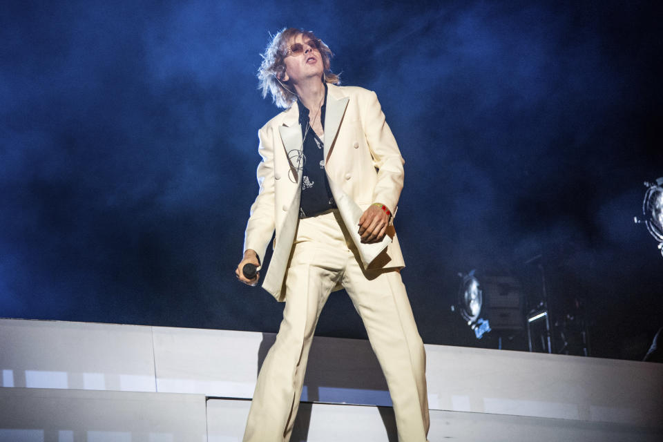 Beck in Celine at the 2022 Coachella Valley Music and Arts Festival. - Credit: Amy Harris/Invision/AP