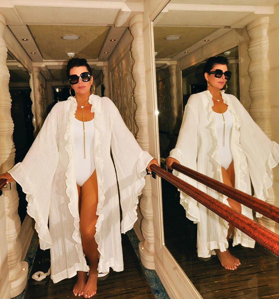 Kardashian-Jenner matriarch, Kris Jenner, was living her best life on board.