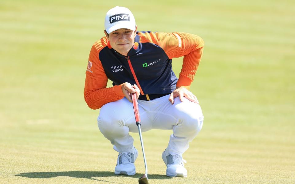 Norway&#39;s Viktor Hovland birdies to move to three under par - David Cannon/David Cannon Collection