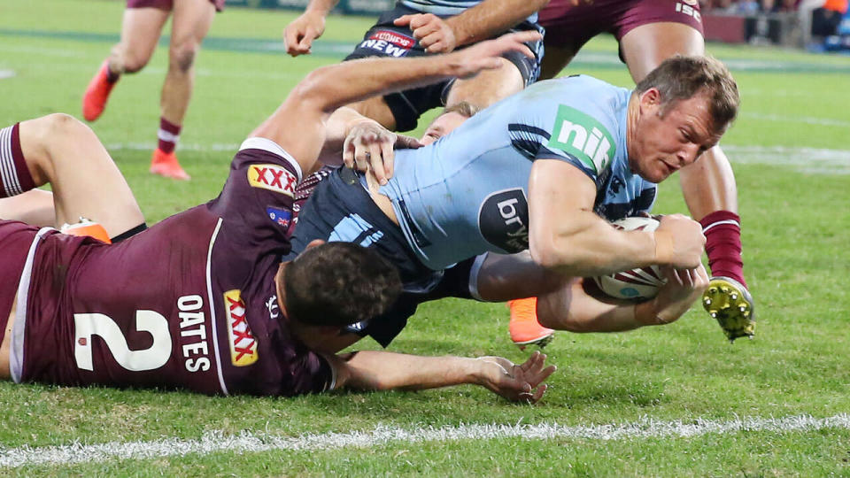 Josh Morris scored the opening try of State of Origin I. Pic: Getty