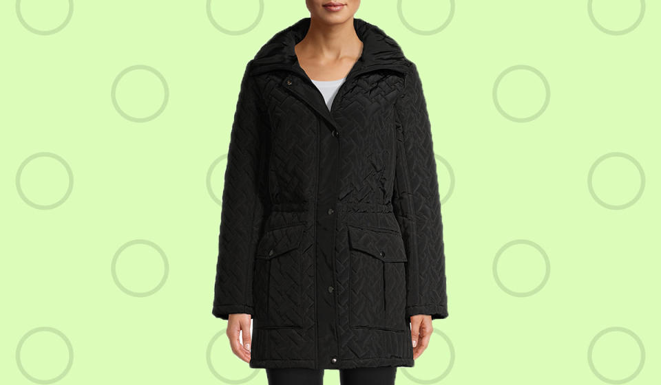 Bundle up in this quilted coat. (Photo: Walmart)